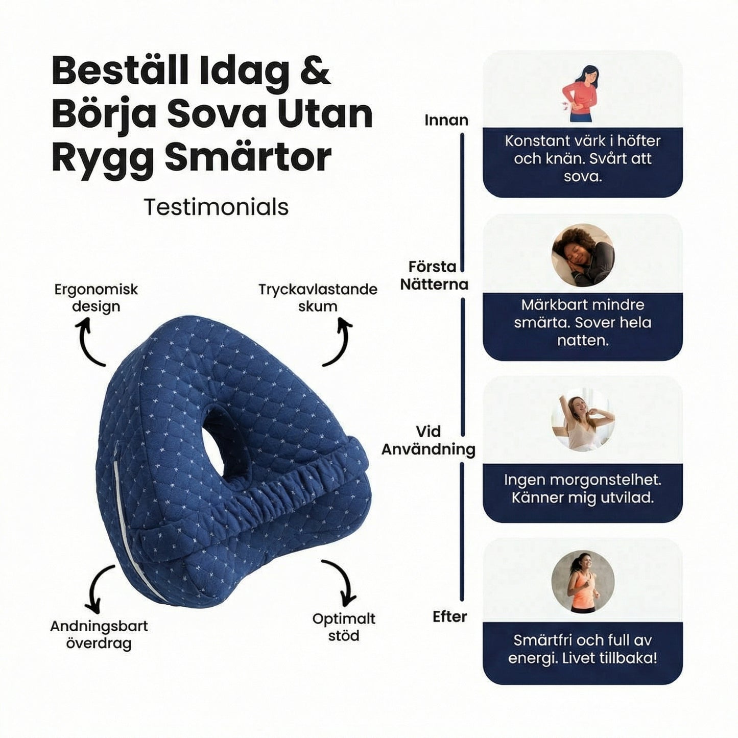 KnäKliniken, Knä Kudde – Sov Utan Stramande Rygg & Höft Smärtor